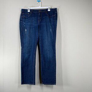 Jennifer Lopez Boyfriend Denim Jeans Women's 12 Mid Rise Blue Casual Pants